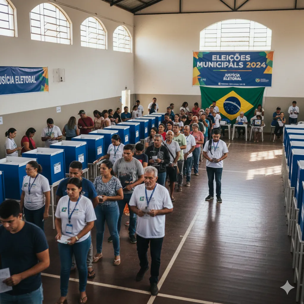 Eleitores atualizando título eleitoral para as próximas eleições municipais.